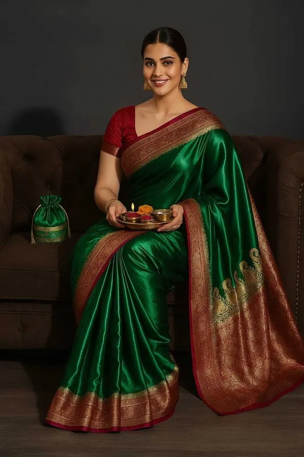 Weaver_Store_Woven_Banarasi_Art_Silk_Saree_(Green)
