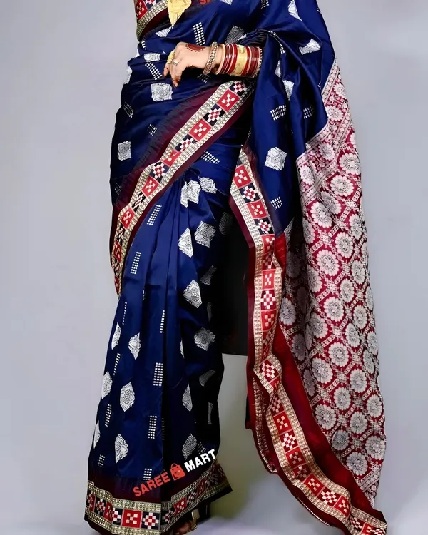 Weaver_Store_Woven_Banarasi_Art_Silk_Saree_(Blue)