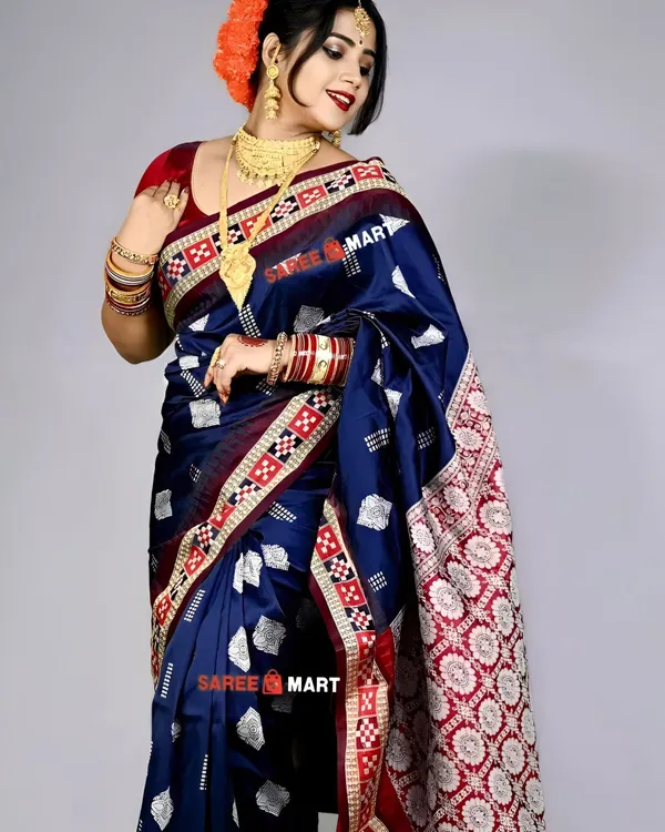 Weaver_Store_Woven_Banarasi_Art_Silk_Saree_(Blue)