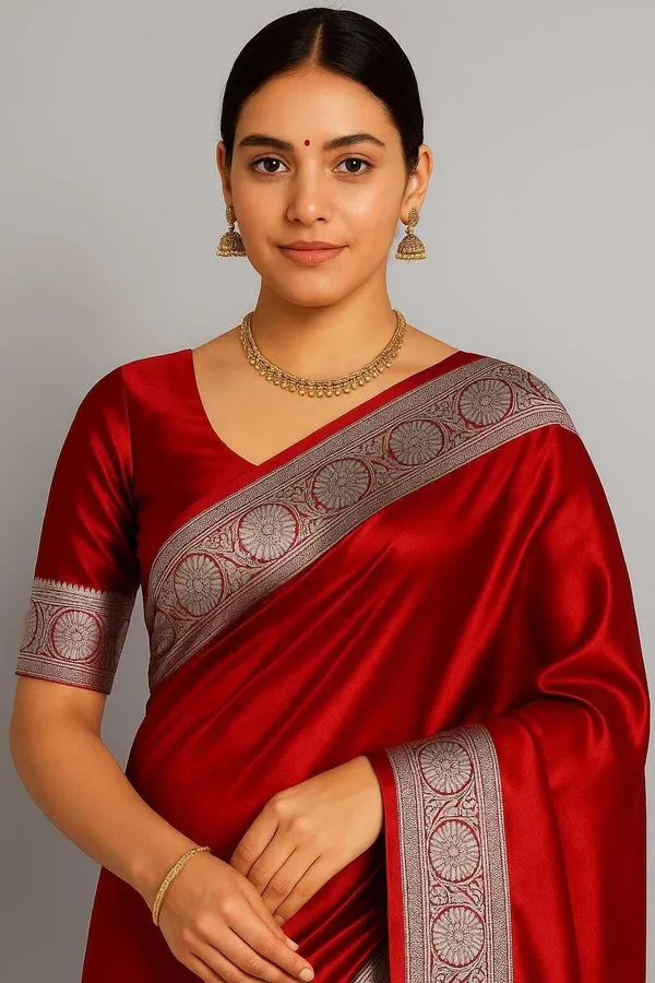 Weaver_Store_Printed_Banarasi_Art_Silk_Saree_(Red)