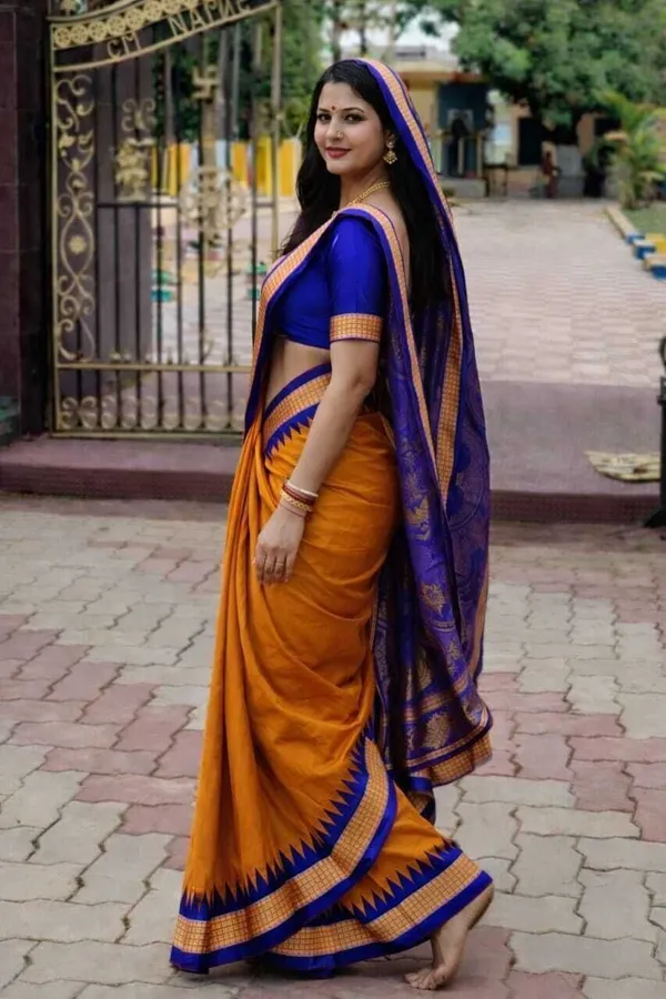 Weaver_Store_Solid/Plain_Banarasi_Art_Silk_Saree_(Mustard)