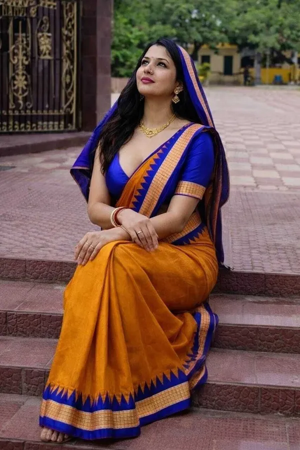 Weaver_Store_Solid/Plain_Banarasi_Art_Silk_Saree_(Mustard)