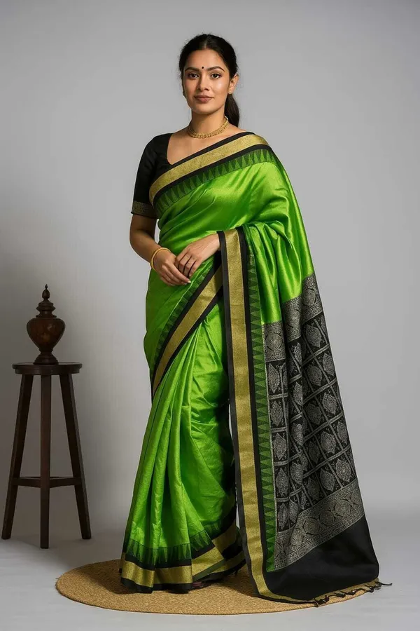 Weaver_Store_Woven_Banarasi_Art_Silk_Saree_(Green)