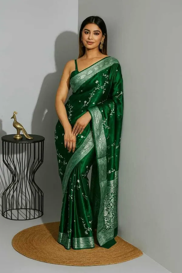 Weaver_Store_Printed_Banarasi_Art_Silk_Saree_(Green)