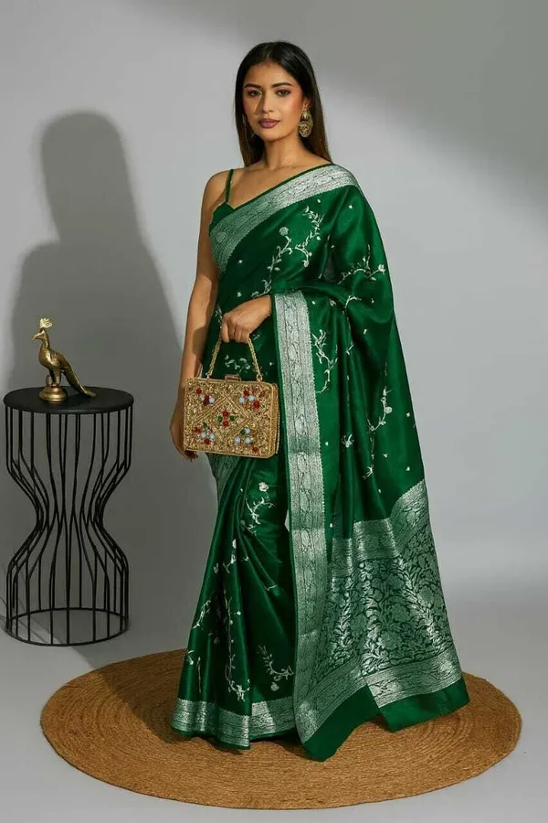 Weaver_Store_Printed_Banarasi_Art_Silk_Saree_(Green)