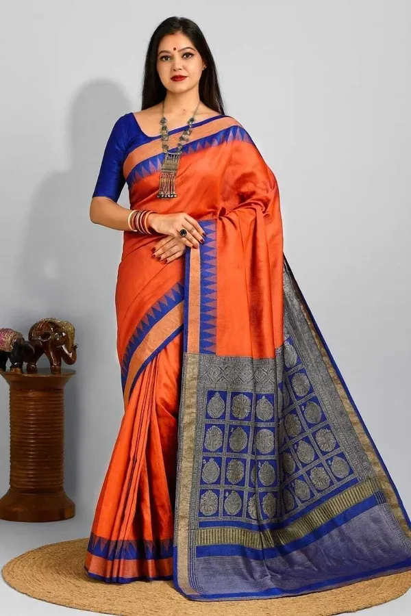 Weaver_Store_Woven_Banarasi_Art_Silk_Saree_(Orange)