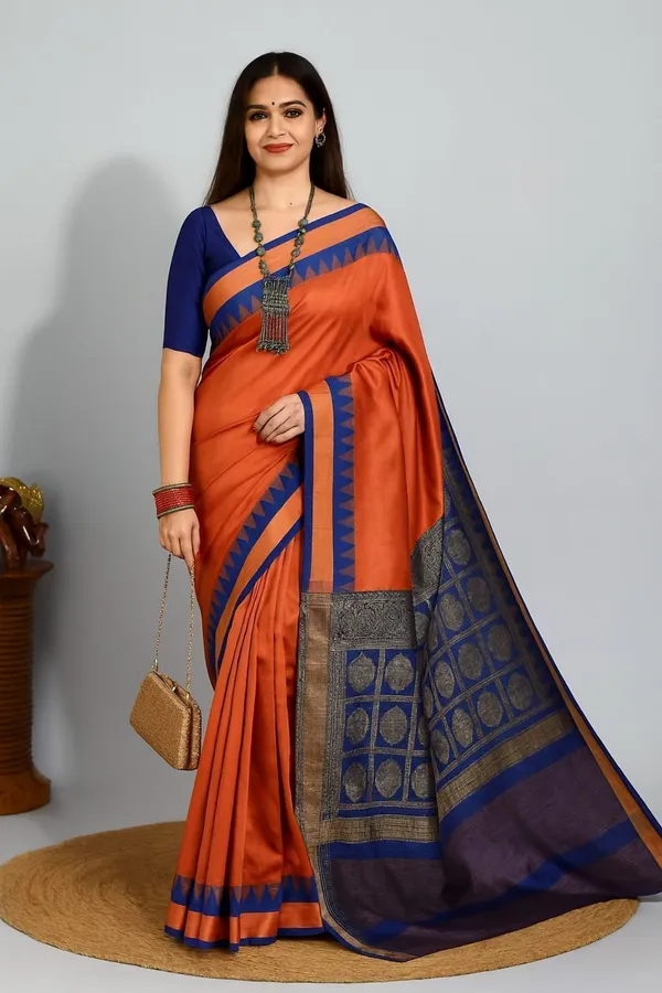 Weaver_Store_Woven_Banarasi_Art_Silk_Saree_(Orange)