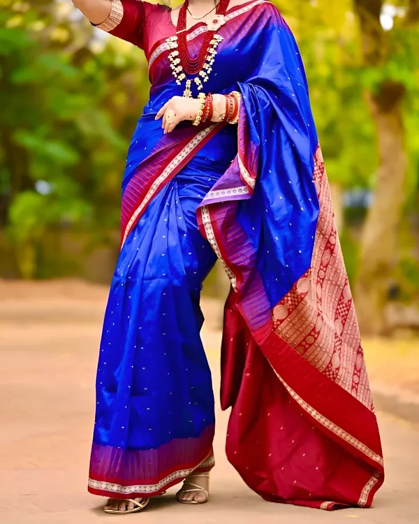 Weaver_Store_Woven_Banarasi_Art_Silk_Saree_(Blue)