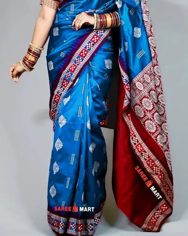 Weaver_Store_Woven_Banarasi_Art_Silk_Saree_(Blue)