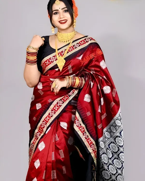 Weaver_Store_Woven_Banarasi_Art_Silk_Saree_(Red)