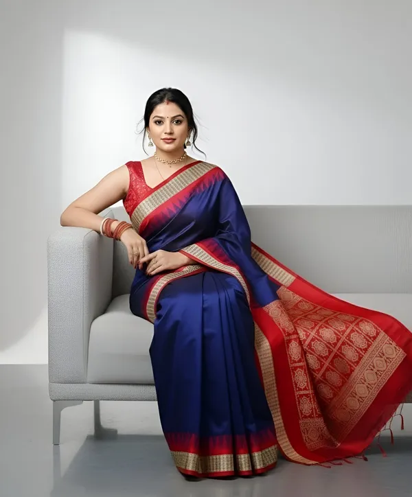 Weaver_Store_Woven_Banarasi_Art_Silk_Saree_(Blue)