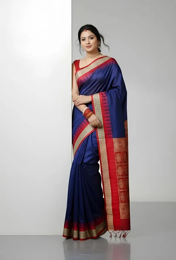 Weaver_Store_Woven_Banarasi_Art_Silk_Saree_(Blue)