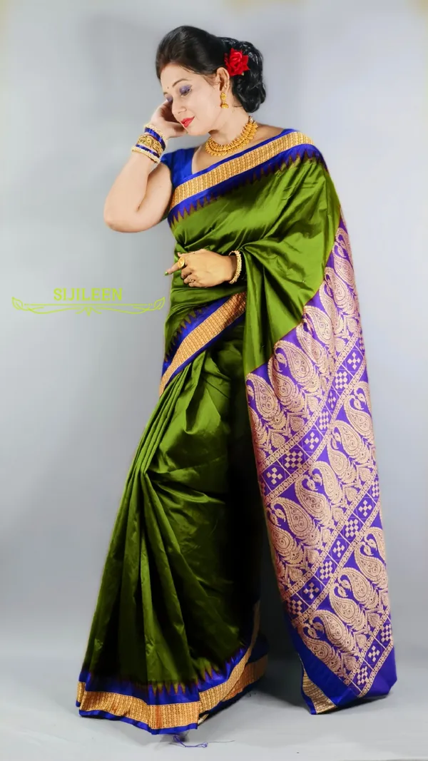 Weaver_Store_Printed_Banarasi_Art_Silk_Saree_(Green)
