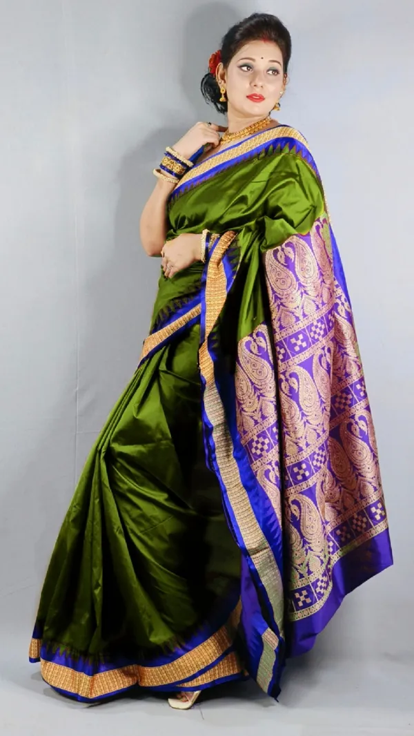 Weaver_Store_Printed_Banarasi_Art_Silk_Saree_(Green)