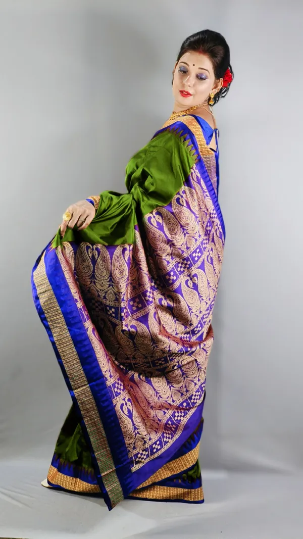 Weaver_Store_Printed_Banarasi_Art_Silk_Saree_(Green)