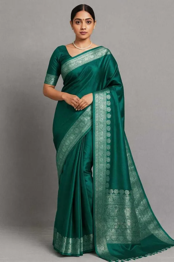 Weaver_Store_Woven_Banarasi_Art_Silk_Saree_(Green)