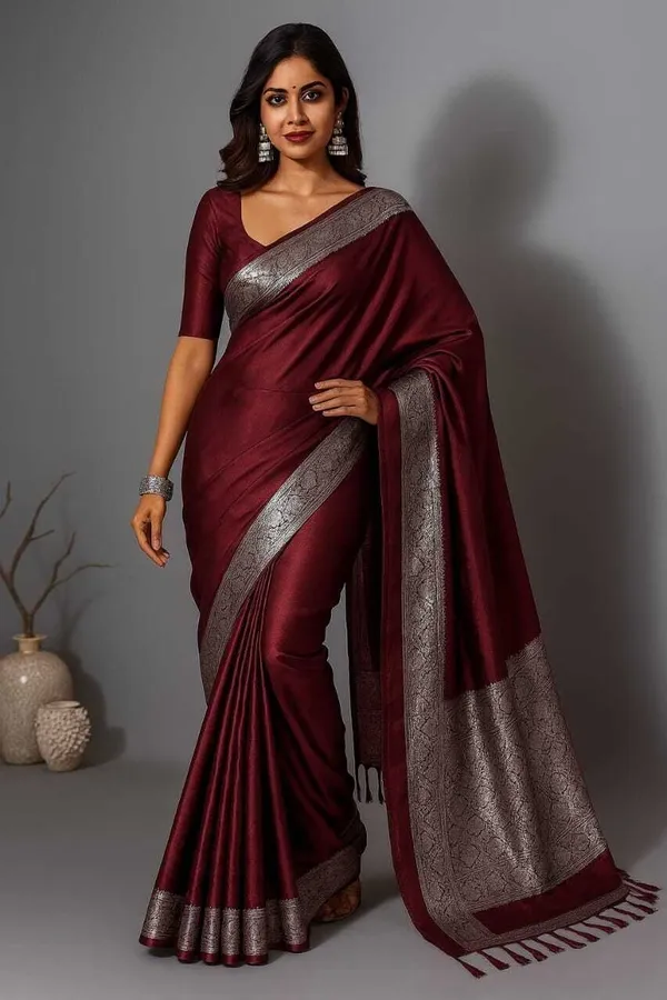 Weaver_Store_Woven_Banarasi_Art_Silk_Saree_(Maroon)