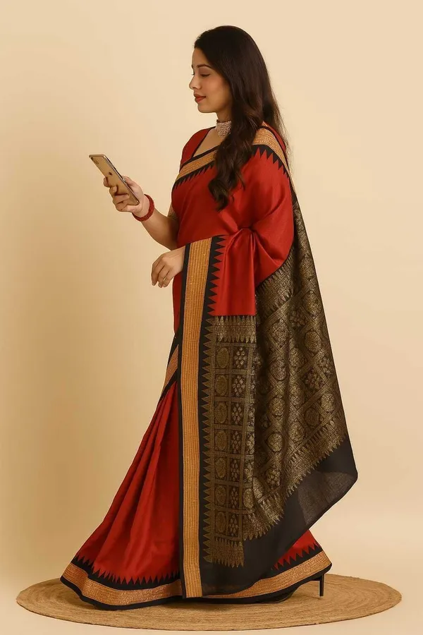 Weaver_Store_Woven_Banarasi_Art_Silk_Saree_(Red)