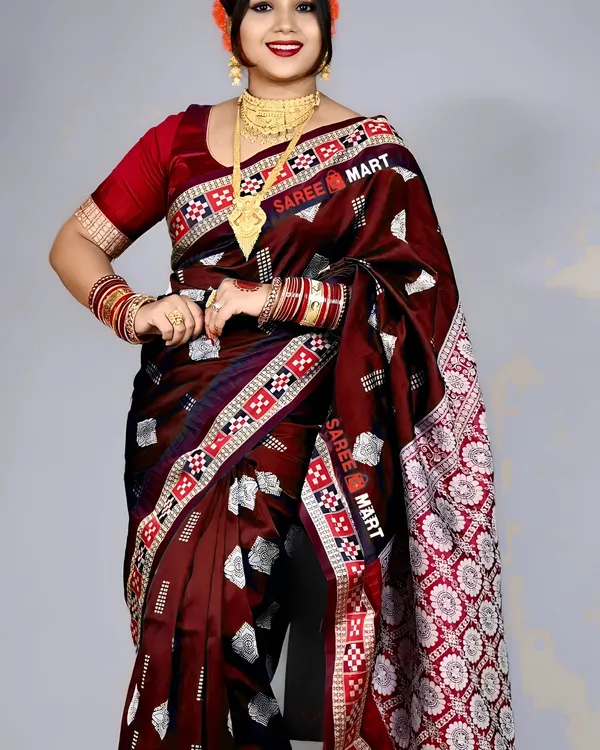 Weaver_Store_Woven_Banarasi_Art_Silk_Saree_(Brown)