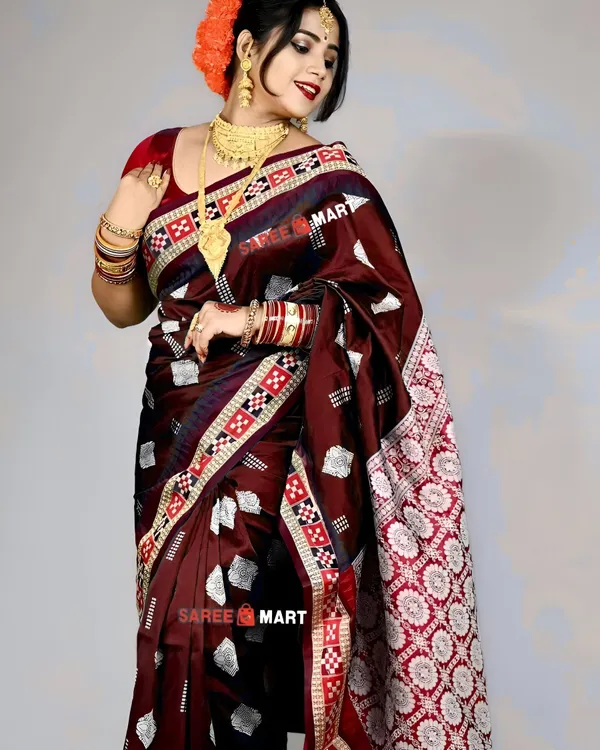 Weaver_Store_Woven_Banarasi_Art_Silk_Saree_(Brown)