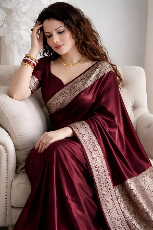Weaver_Store_Woven_Banarasi_Art_Silk_Saree_(Maroon)