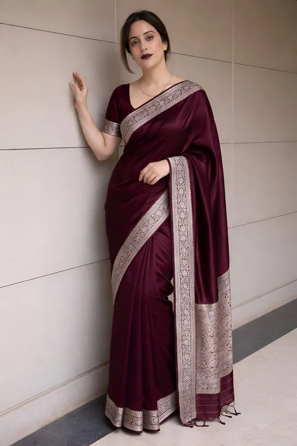 Weaver_Store_Woven_Banarasi_Art_Silk_Saree_(Maroon)