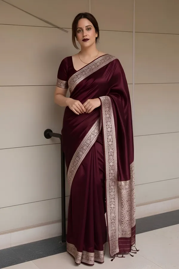 Weaver_Store_Woven_Banarasi_Art_Silk_Saree_(Maroon)