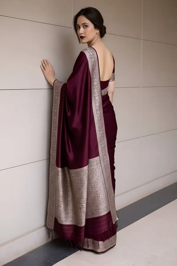Weaver_Store_Woven_Banarasi_Art_Silk_Saree_(Maroon)