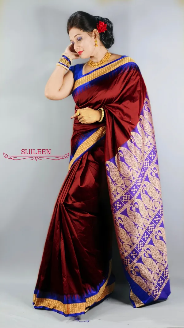 Weaver_Store_Woven_Banarasi_Art_Silk_Saree_(Maroon)