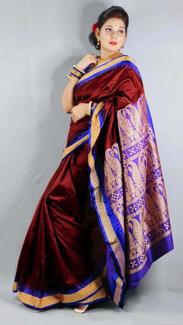Weaver_Store_Woven_Banarasi_Art_Silk_Saree_(Maroon)