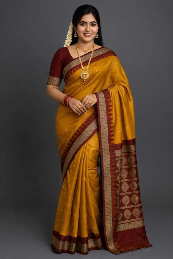 Weaver_Store_Woven_Banarasi_Art_Silk_Saree_(Mustard)