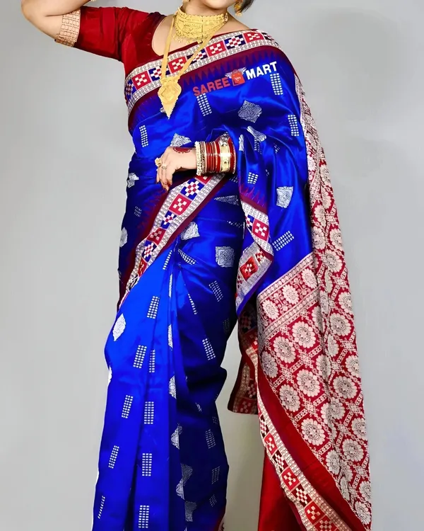 Weaver_Store_Woven_Banarasi_Art_Silk_Saree_(Blue)
