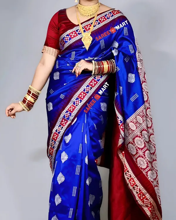 Weaver_Store_Woven_Banarasi_Art_Silk_Saree_(Blue)