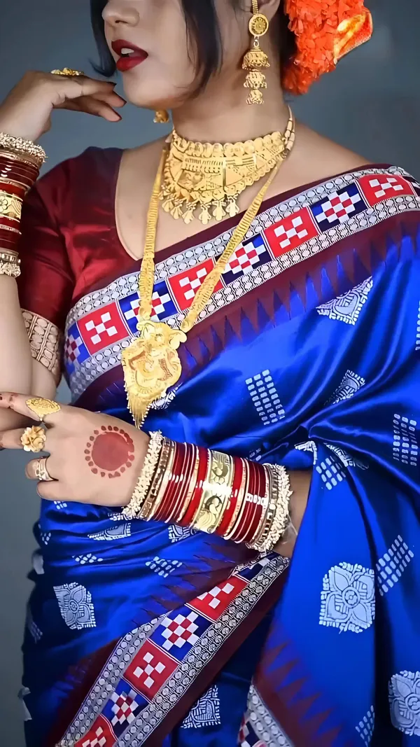 Weaver_Store_Woven_Banarasi_Art_Silk_Saree_(Blue)
