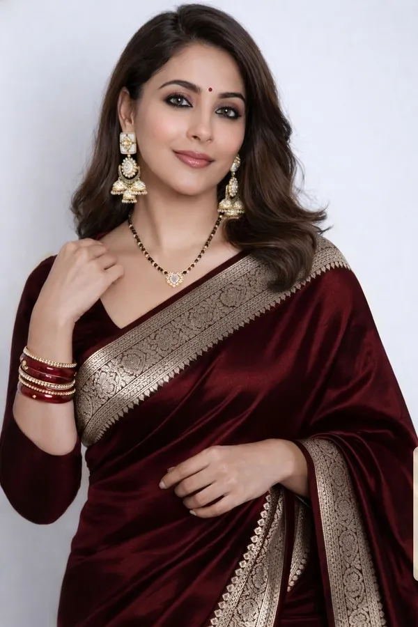 Weaver_Store_Woven_Banarasi_Art_Silk_Saree_(Maroon)