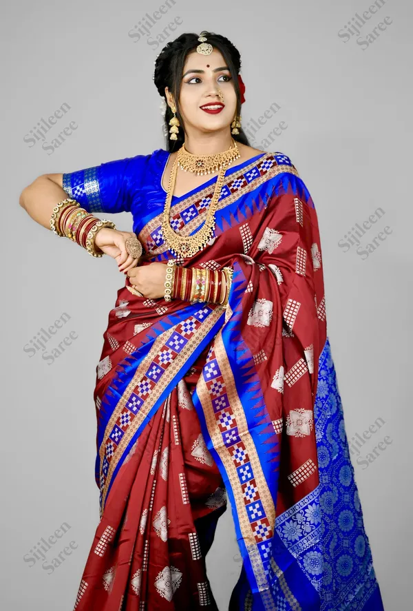 Weaver_Store_Woven_Banarasi_Art_Silk_Saree_(Maroon)