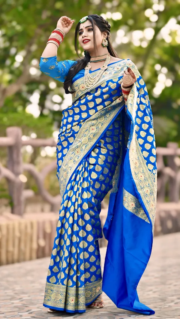 Weaver_Store_Woven_Banarasi_Art_Silk_Saree_(Blue)
