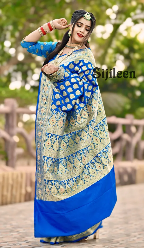 Weaver_Store_Woven_Banarasi_Art_Silk_Saree_(Blue)