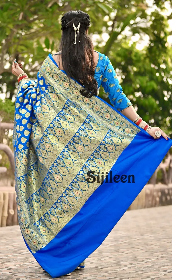 Weaver_Store_Woven_Banarasi_Art_Silk_Saree_(Blue)