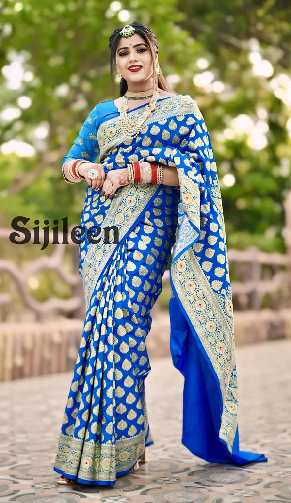 Weaver_Store_Woven_Banarasi_Art_Silk_Saree_(Blue)