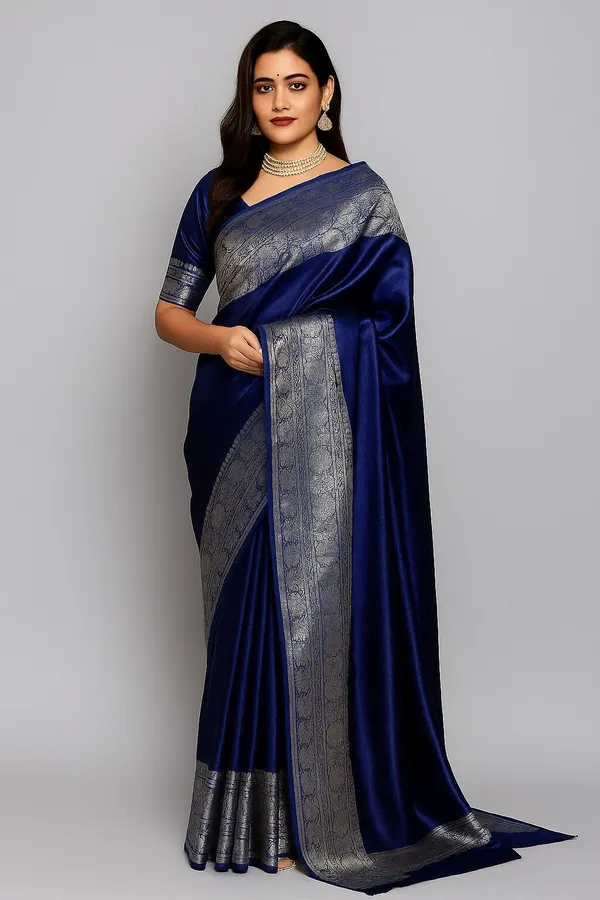 Weaver_Store_Woven_Banarasi_Art_Silk_Saree_(Blue)