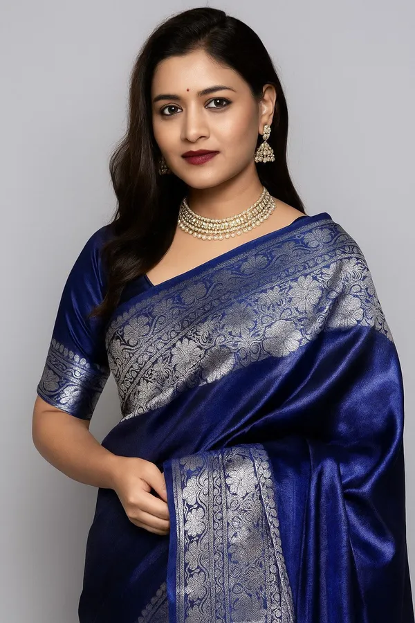 Weaver_Store_Woven_Banarasi_Art_Silk_Saree_(Blue)