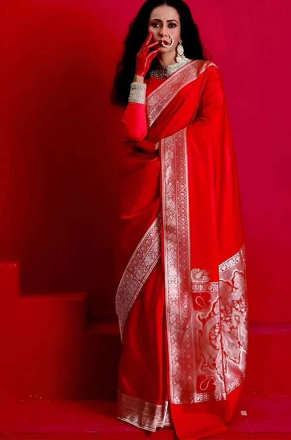 Weaver_Store_Woven_Banarasi_Art_Silk_Saree_(Red)