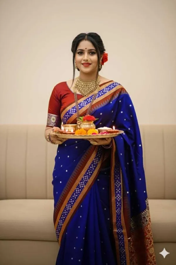 Weaver_Store_Printed_Sambalpuri_Silk_Blend_Saree_(Blue)