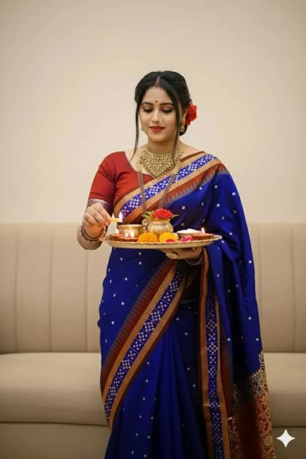 Weaver_Store_Printed_Sambalpuri_Silk_Blend_Saree_(Blue)