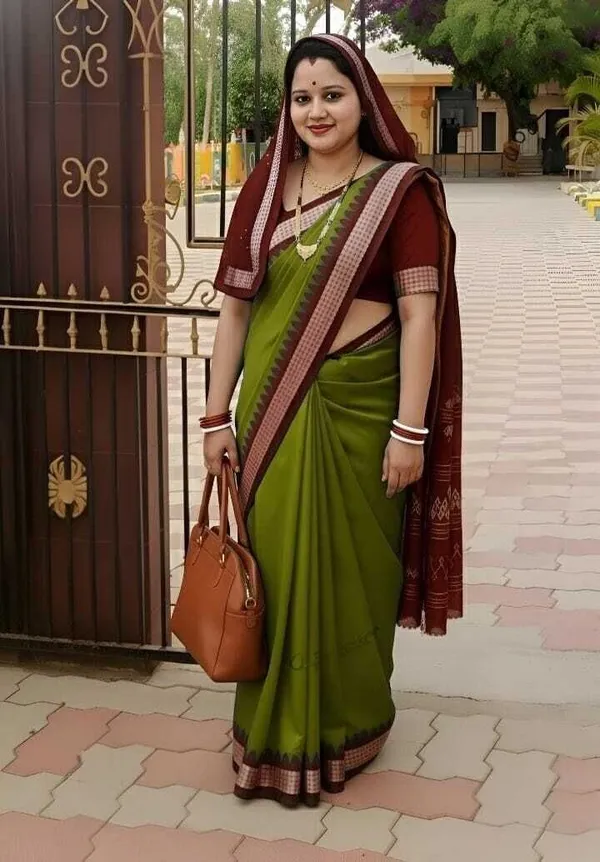 Weaver_Store_Printed_Sambalpuri_Silk_Blend_Saree_(Green)