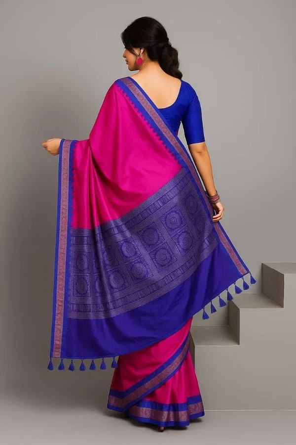 Weaver_Store_Printed_Sambalpuri_Silk_Blend_Saree_(Red,_Blue)