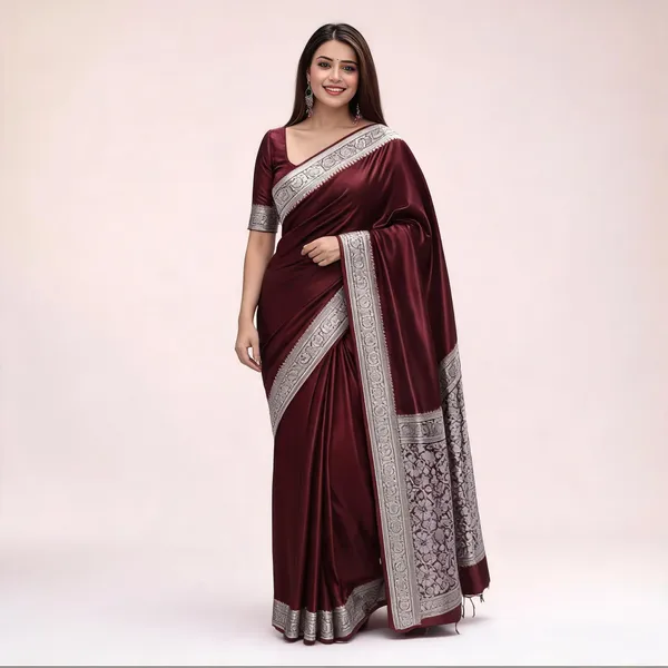 Weaver_Store_Woven_Banarasi_Art_Silk_Saree_(Maroon)