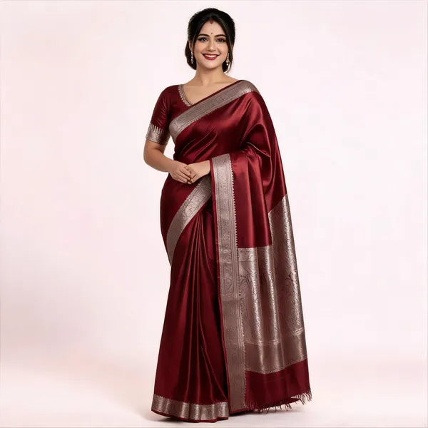 Weaver_Store_Woven_Banarasi_Art_Silk_Saree_(Maroon)