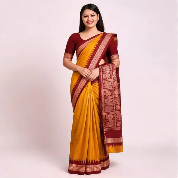 Weaver_Store_Woven_Banarasi_Art_Silk_Saree_(Mustard)